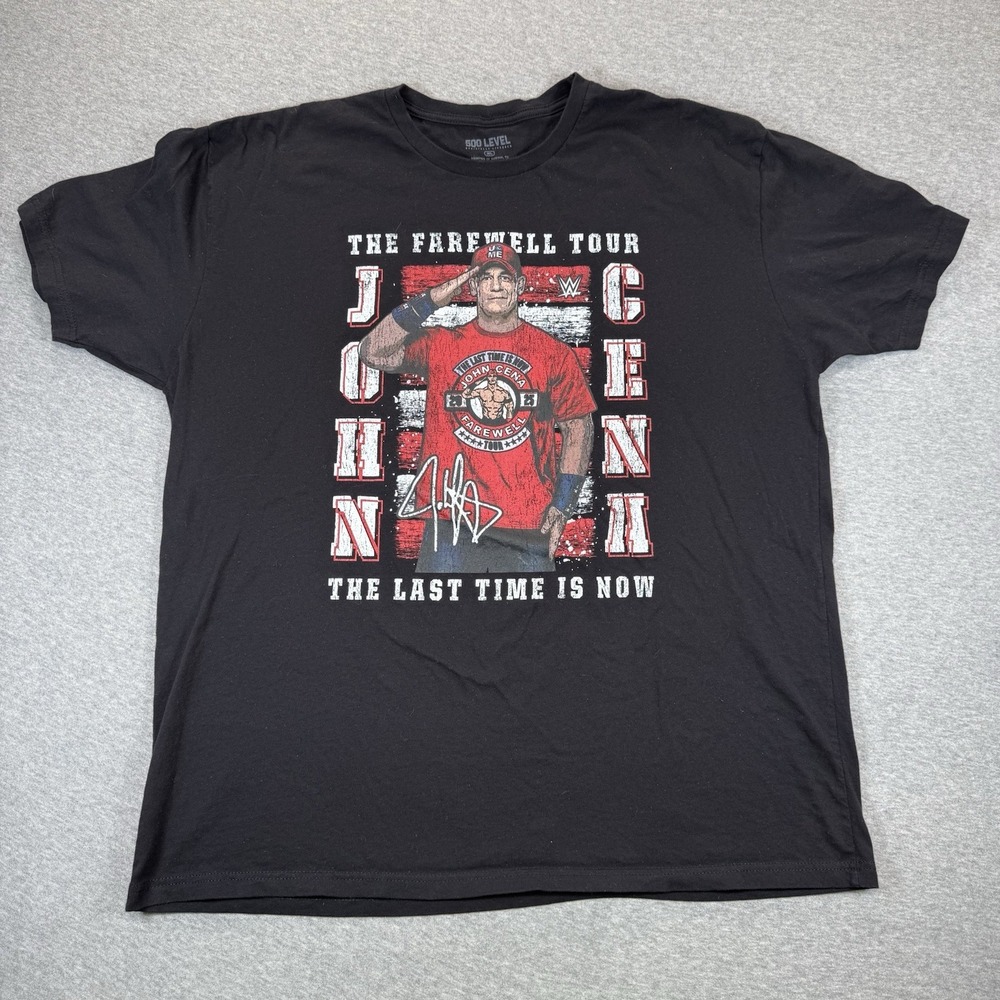 John Cena The Farewell Tour UCME WWE 500 Level Tee Shirt T-Shirt Black New 3XL